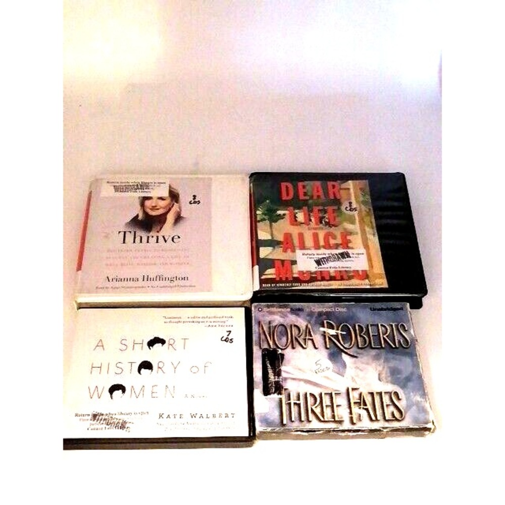 Audio Books on CD Women Authors Huffington, Munro, Roberts & Walbert Lot of 4